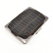 GEORGE V HALLMARKED SILVER MOUNTED AILGATOR SKIN CARD CASE