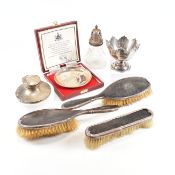 COLLECTION OF GEORGE V & LATER HALLMARKED SILVER ITEMS