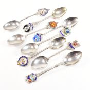 EARLY 20TH CENTURY HALLMARKED SILVER SOUVENIR SPOONS