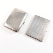TWO 20TH CENTURY CONTINENTAL SILVER CIGARETTE CASES