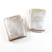TWO EARLY 20TH CENTURY HALLMARKED SILVER CIGARETTE CASES