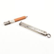 LATE VICTORIAN HALLMARKED SILVER COMBINATION PENCIL RULER
