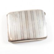 GEORGE V ART DECO HALLMARKED SILVER CIGARETTE CASE