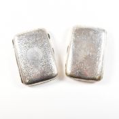 TWO HALLMARKED SILVER CIGARETTE CASES VICTORIAN & LATER