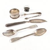 GEORGE III & LATER HALLMARKED SILVER ITEMS