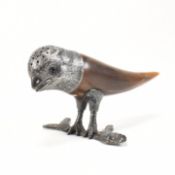 VICTORIAN FREDERICK JAMES WILTSHIRE SILVER & HORN BIRD CRUET