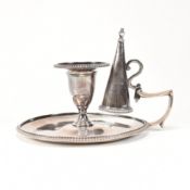 GEORGE III HALLMARKED SILVER CHAMBER STICK