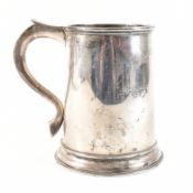 GEORGE V HALLMARKED SILVER TANKARD