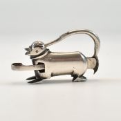 20TH CENTURY ASIAN WHITE METAL NOVELTY PADLOCK