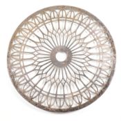 GEORGE V HALLMARKED SILVER & GLASS TRIVET PLATE