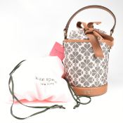 KATE SPADE HANDBAG - FLOWER JACQUARD PICNIC BUCKET BAG