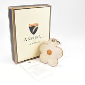 CONTEMPORARY ASPINAL OF LONDON LEATHER KEYRING FLOWER