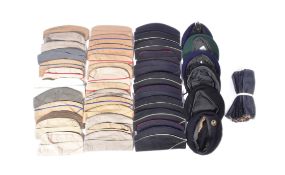 LARGE COLLECTION OF UNBADGED BERETS & SIDE CAPS