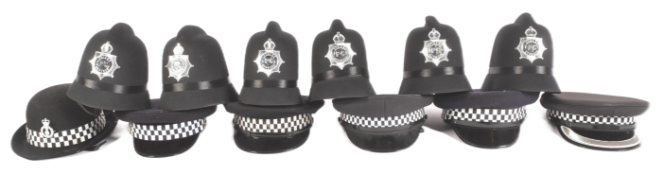 COLLECTION OF BRITISH POLICE UNIFORM CAPS