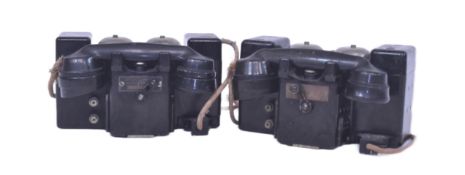 TWO SECOND WORLD WAR BRITISH ARMY FIELD TELEPHONES