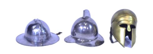 COLLECTION OF REENACTMENT MEDIEVAL HELMETS