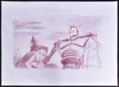 RICHARD BAZLEY COLLECTION - THE IRON GIANT ORIGINAL DRAWING