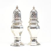 PAIR OF GEORGE V HALLMARKED SILVER CRUETS
