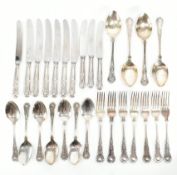 GEORGE BUTLER & CO OF SHEFFIELD KING'S PATTERN CUTLERY
