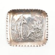 GEORGIAN HALLMARKED SILVER REPOUSSE TRINKET DISH