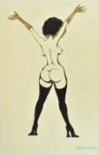 ENRIQUE NAVARRO - NUDE WOMAN IN THIGH HIGH BLACK BOOTS