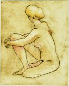 CELEDONIO PERELLON - NUDE - ETCHING ON PAPER