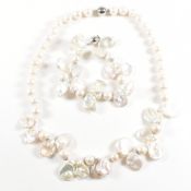 CULTURED BAROQUE PEARL NECKLACE & BRACELET DEMI PARURE