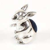 CONTEMPORARY SILVER NOVELTY RABBIT PIN CUSHION