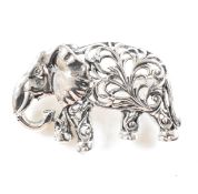 CONTEMPORARY SILVER NOVELTY ELEPHANT BROOCH