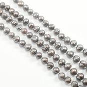 CULTURED BLACK BAROQUE PEARL NECKLACE