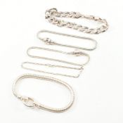 COLLECTION OF ASSORTED 925 SILVER BRACELET CHAINS