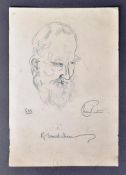GEORGE BERNARD SHAW (1856-1950) - AUTOGRAPHED SKETCH