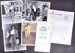 VALERIE LEON COLLECTION - ORIGINAL PANTOMIME CONTRACT & PHOTOS