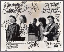 DURAN DURAN (ENGLISH BAND) - 1980S AUTOGRAPHED 8X10