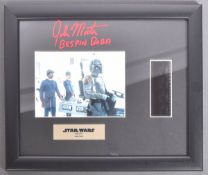 STAR WARS - JOHN MORTON (BOBA FETT) - SIGNED RYE BY POST FILMCELS
