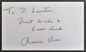 STAR WARS - BRUCE BOA (1930-2004) - AUTOGRAPH ON CARD