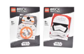 LEGO - STAR WARS - X2 FACTORY SEALED STAR WARS BRICK SKETCHES