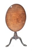GEORGE III MAHOGANY TILT TOP BIRD CAGE ACTION SIDE TABLE