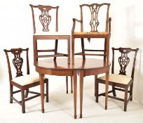 19TH CENTURY GEORGE III MAHOGNAY EXTENDING DINING TABLE