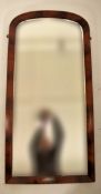 19TH CENTURY VICTORIAN MAHOGANY FRAMED HANGING MIRROR