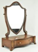 GEORGE III MAHOGANY STENCIL DECORATED TOILET MIRROR