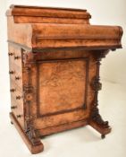VICTORIAN 19TH CENTURY WALNUT PIANO TOP DAVENPORT DESK