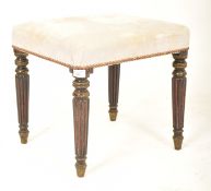BELIEVED GILLOWS OF LANCASTER GEORGE III GILT & EBONISED STOOL