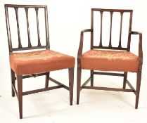 TWO GEORGE III 19TH CENTURY ROSEWOOD DINING CHAIRS