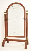 FRENCH EMPIRE 19TH CENTURY MAHOGANY & BRASS CHEVAL MIRROR