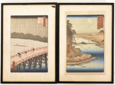 AFTER UTAGAWA HIROSHIGE - PAIR OF 20TH CENTURY WOODBLOCKS