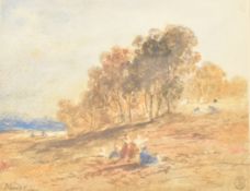 SCHOOL OF DAVID COX (1783-1859) - WATERCOLOUR & PASTEL ON PAPER