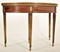 FRENCH BIEDERMEIER MAHOGANY AND BRASS GAMES TABLE