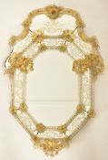 EARLY - MID 20TH CENTURY VENETIAN MURANO GLASS MIRROR