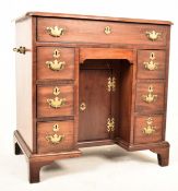 GEORGE III MAHOGANY KNEEHOLE PEDESTAL WRITING DESK